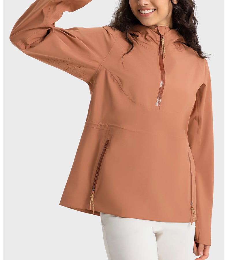 pull-over semi-zippé de randonnée imperméable pour femme fournisseur