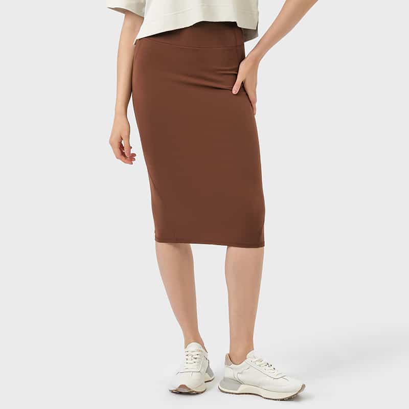 coffee pencil skirts wholesale bodycon skirt