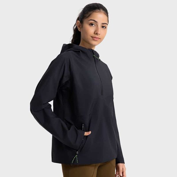 wholesale half zip pullover hiking jacket supplier