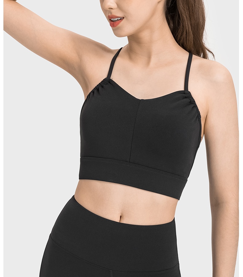 wholesale y back sports bra with removable pad