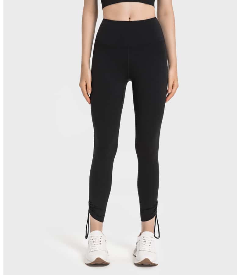 wholesale black nylon spandex capri leggings