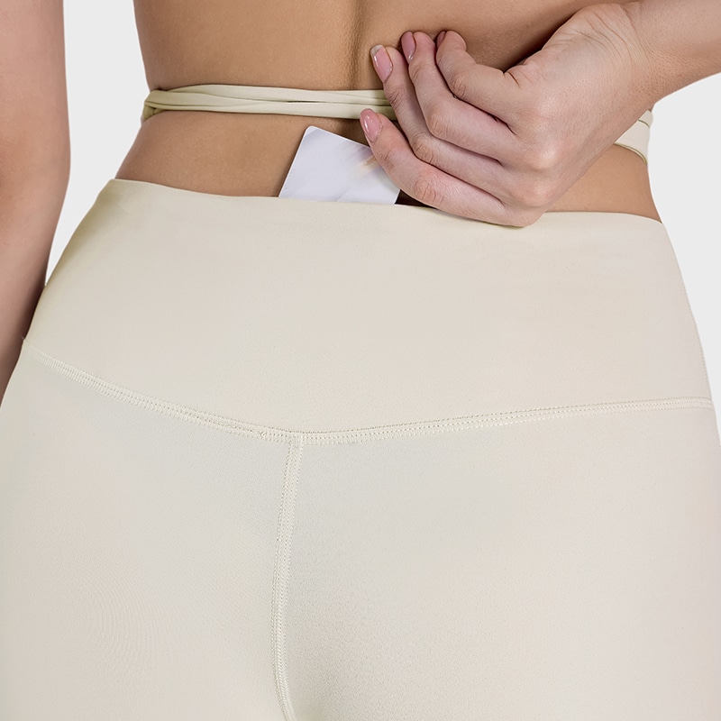 shaping flare leggings with invisible pocket