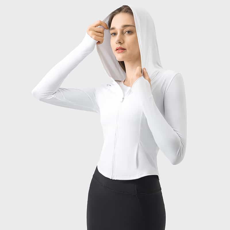 wholesale sun protection zip up hoodie with pockets