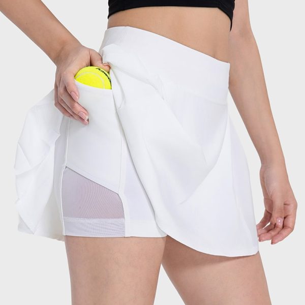 wholesale tennis skirt built in shorts and pockets