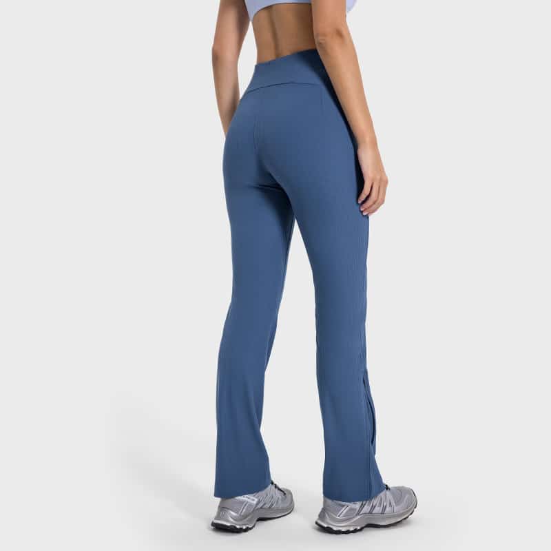 women's high waisted ribbed flare leggings for yoga wholesale