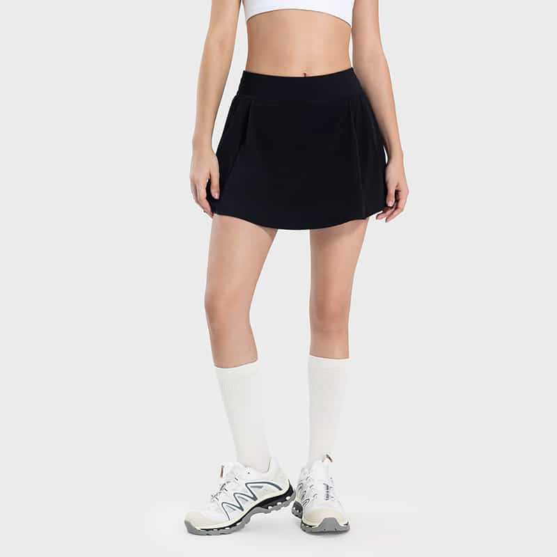 black tennis skirt built in shorts