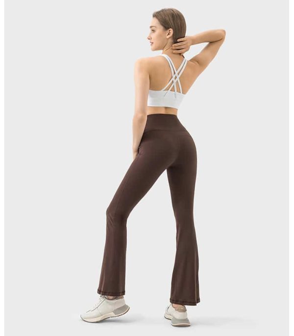 coffee high rise mini flare leggings wholesale