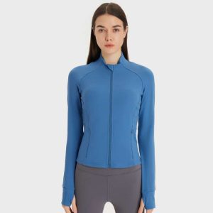 wholesale cropped workout jacket women's