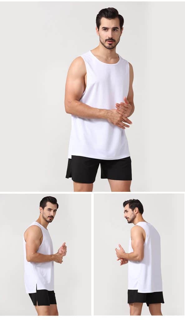 sleeveless men's 100 polyester tank tops