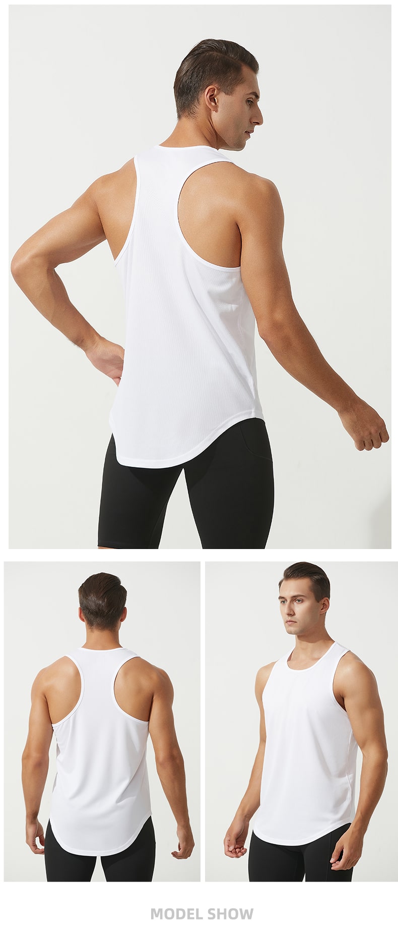 Großhandel Workout Herren Racerback Tank Tops Großhandel