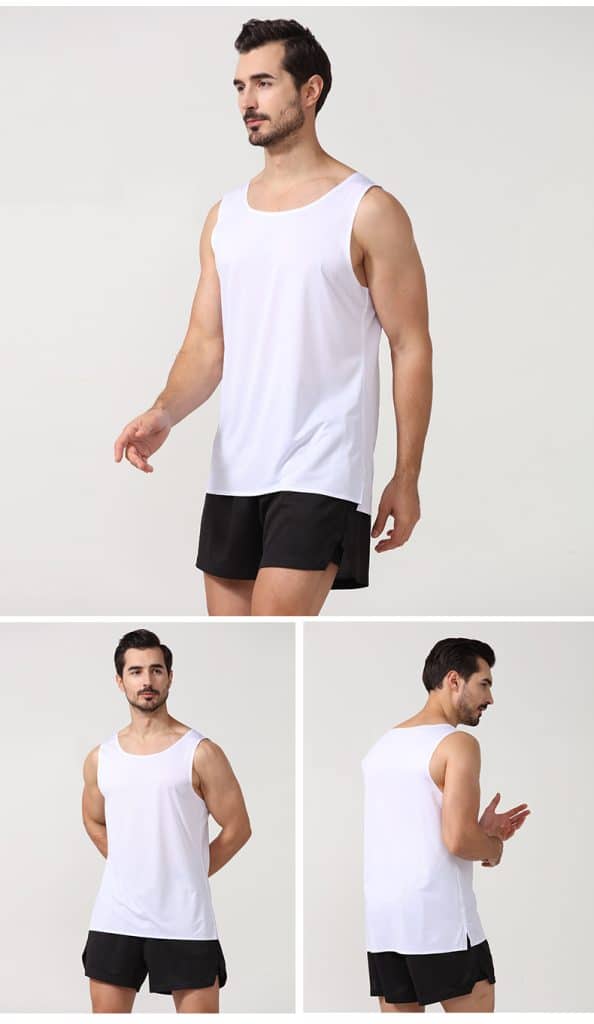 Großhandel Fitnessstudio Shirt Männer Mesh Jersey Tank Tops