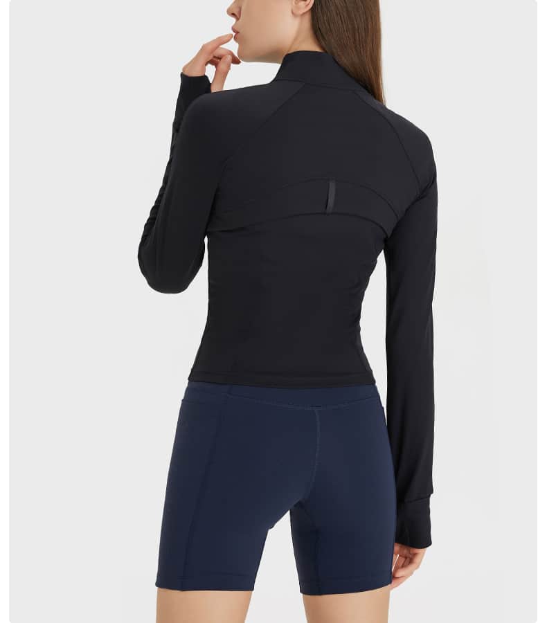 cropped workout jacket women's