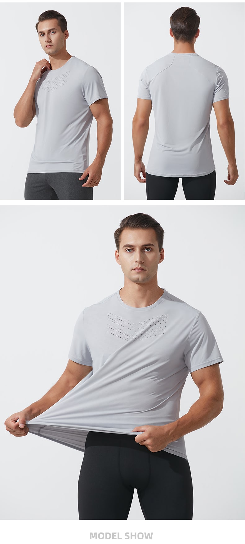 wholesale crew neck quick dry t shirts for men