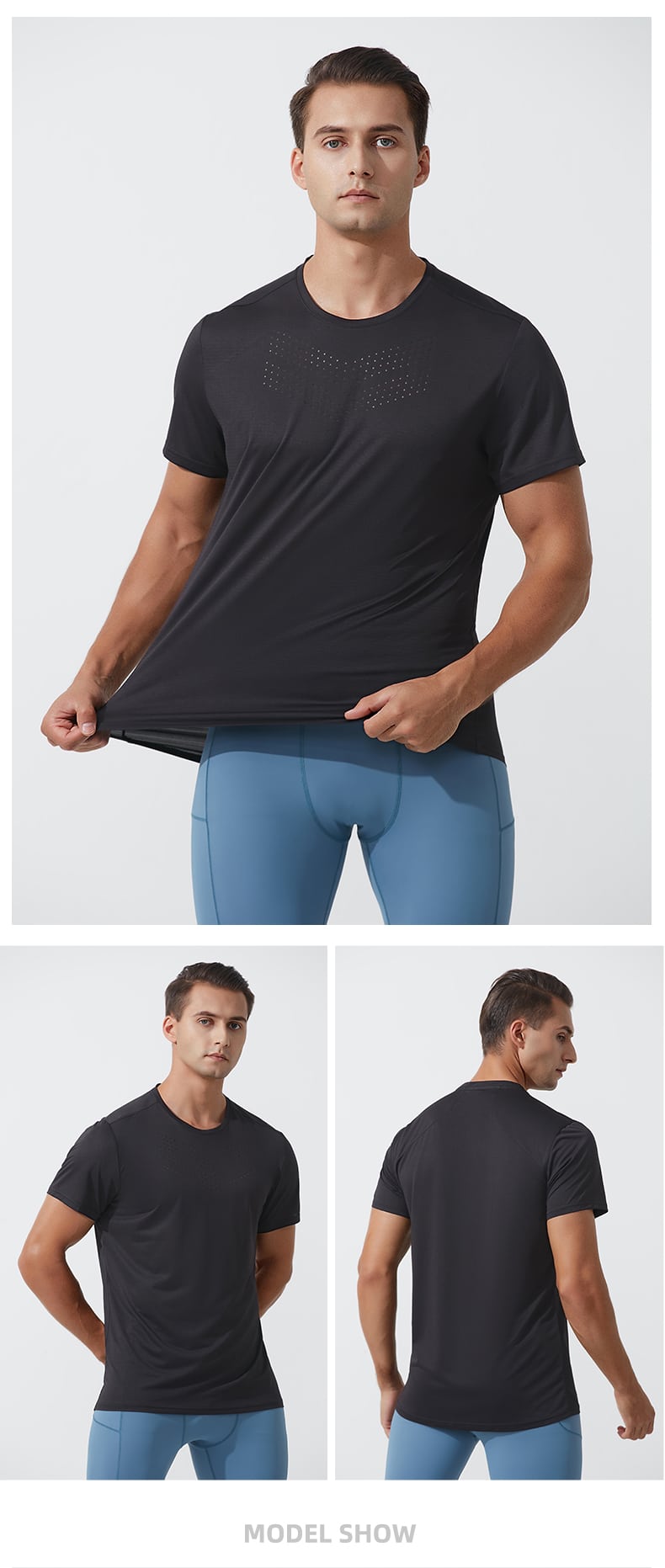 wholesale workout quick dry t shirts for men