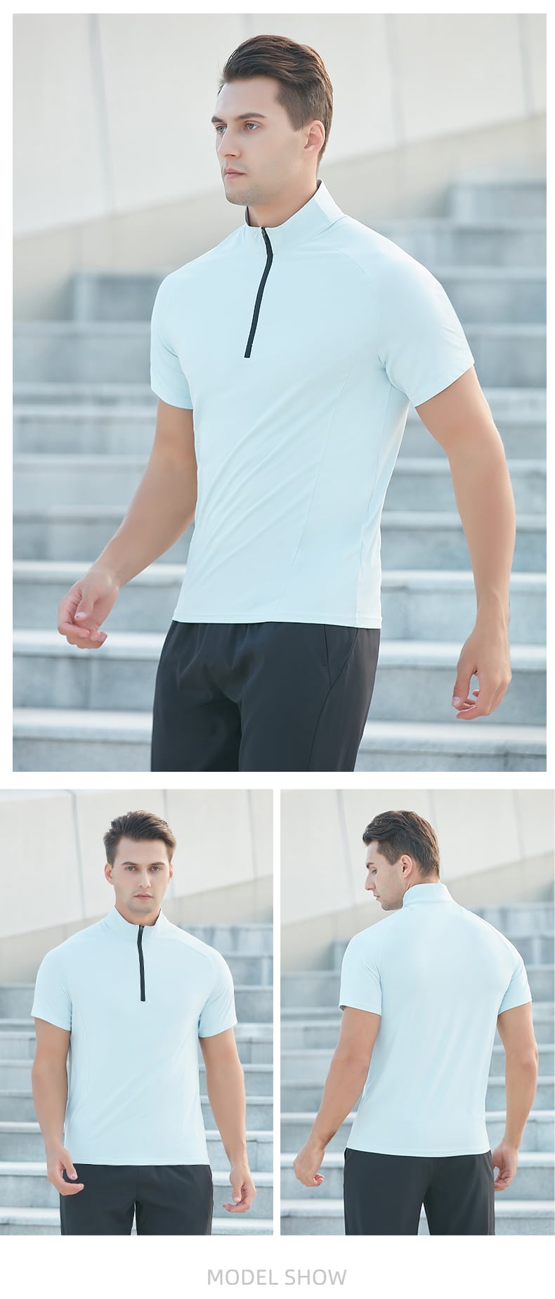 wholesale quick dry mens sports t shirt with collar