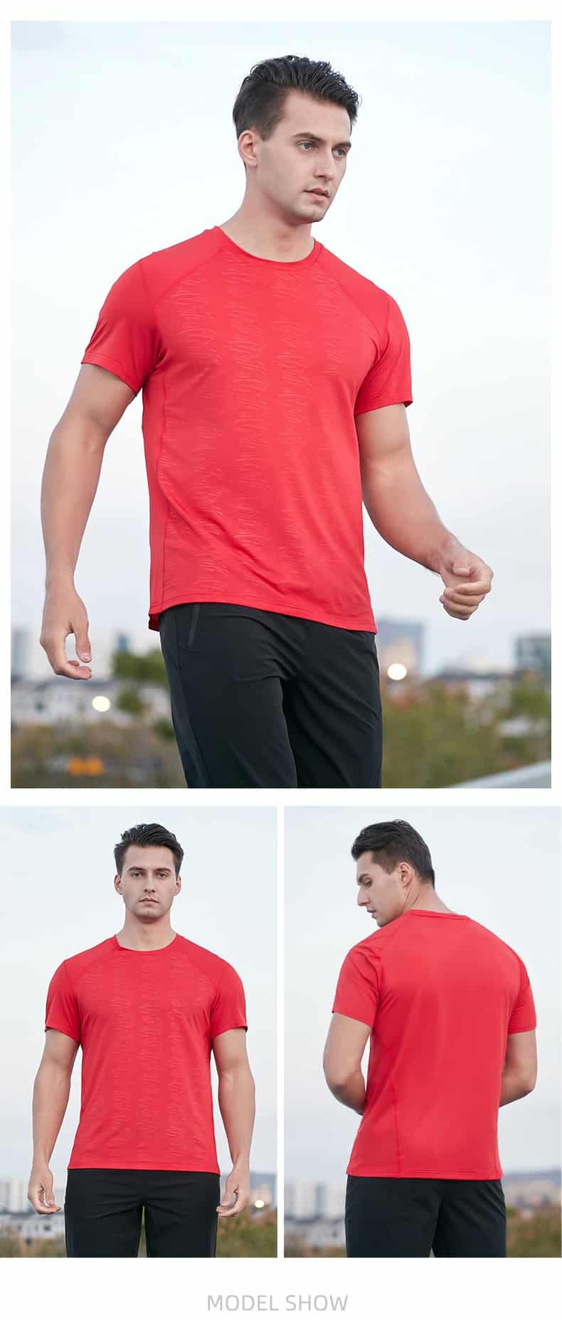 Großhandel Polyester Spandex T-Shirts Herren für Laufen