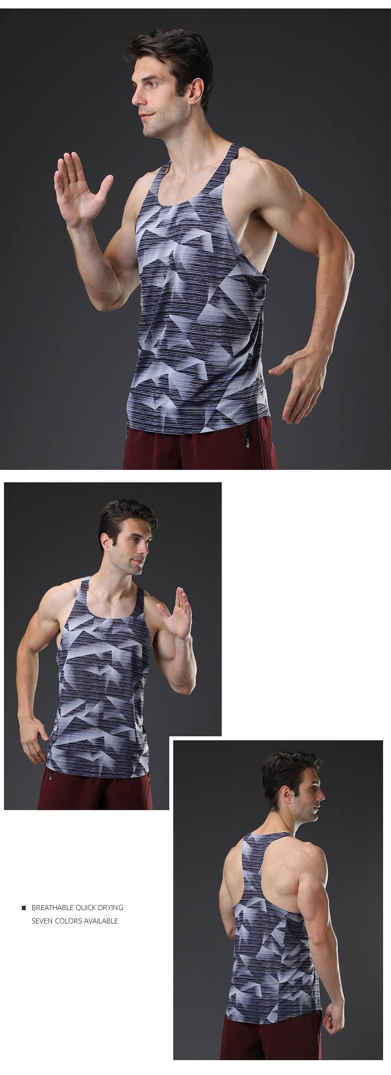 cmo quick dry mens tie dye tank top