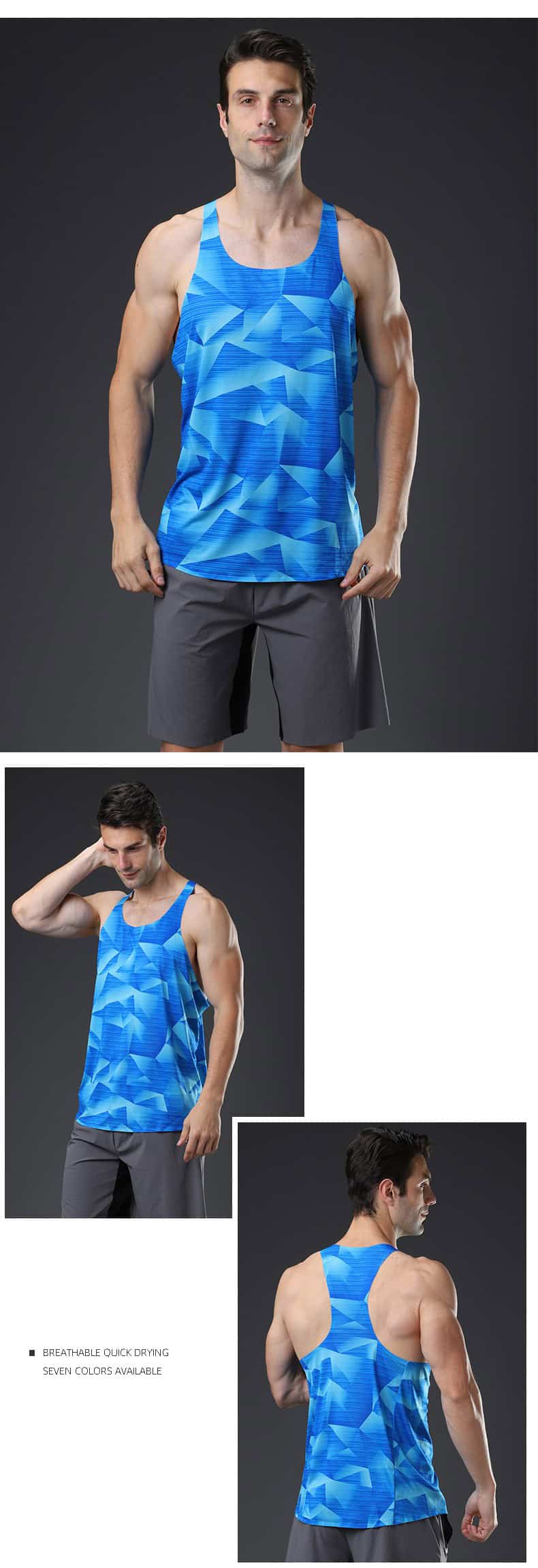 racerback mens tie dye tank top