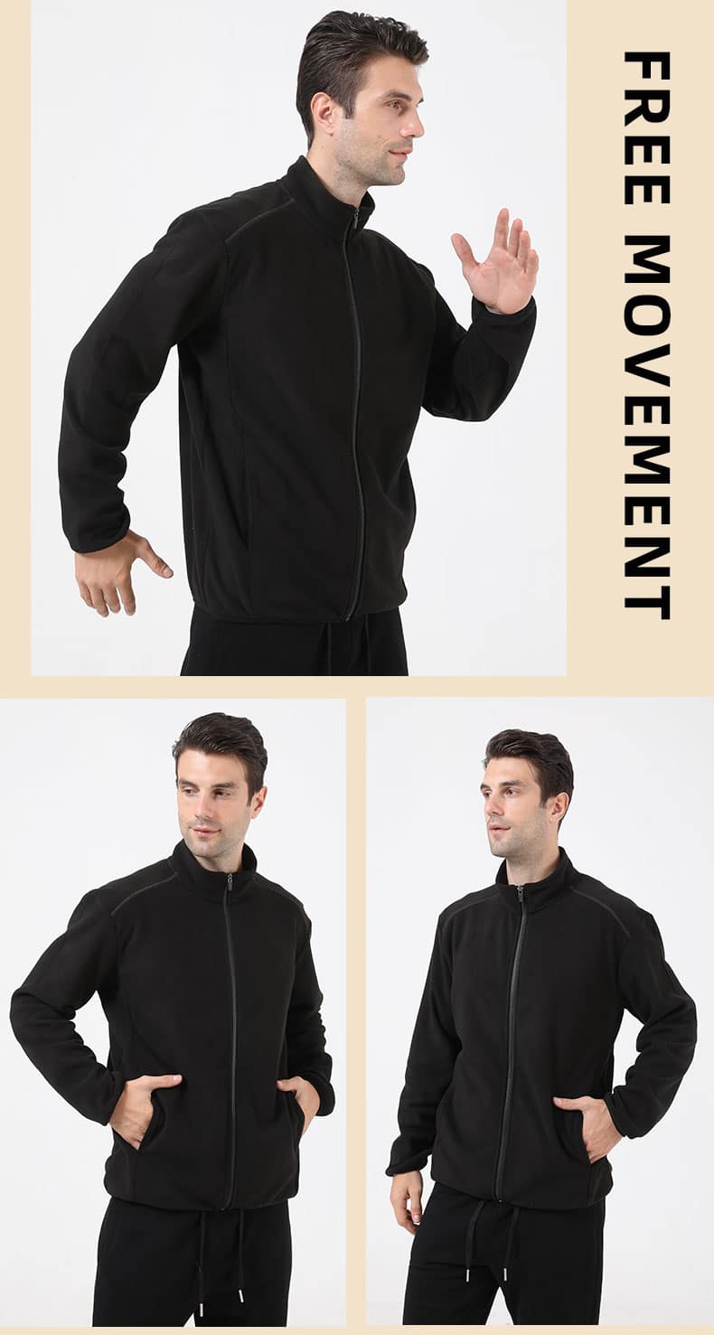 chaquetas de forro polar para hombre con cremallera completa al por mayor