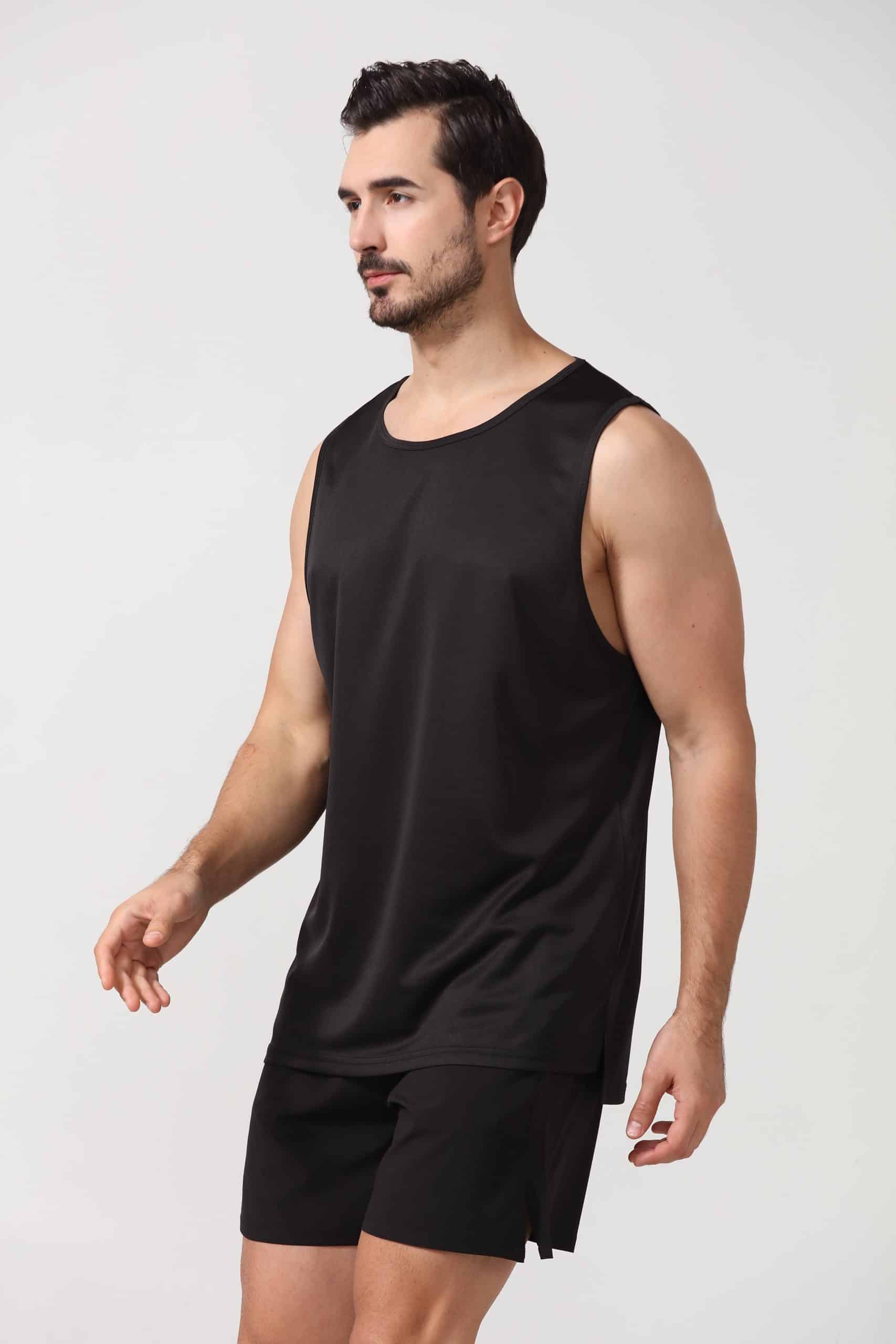 muscle men's 100 polyester tank tops