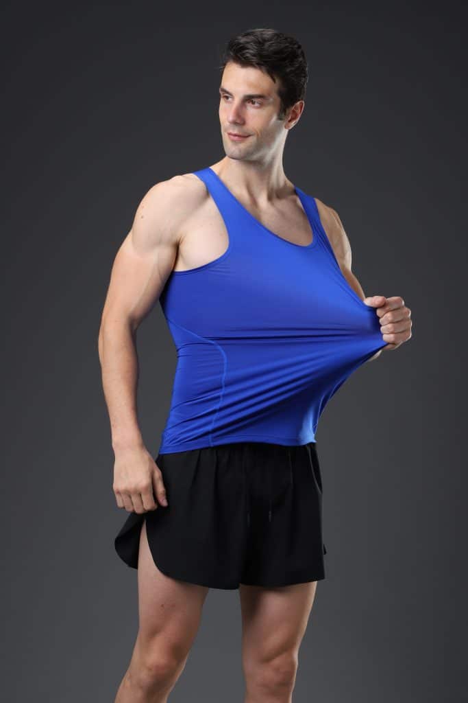 men's polyester and spandex tank top