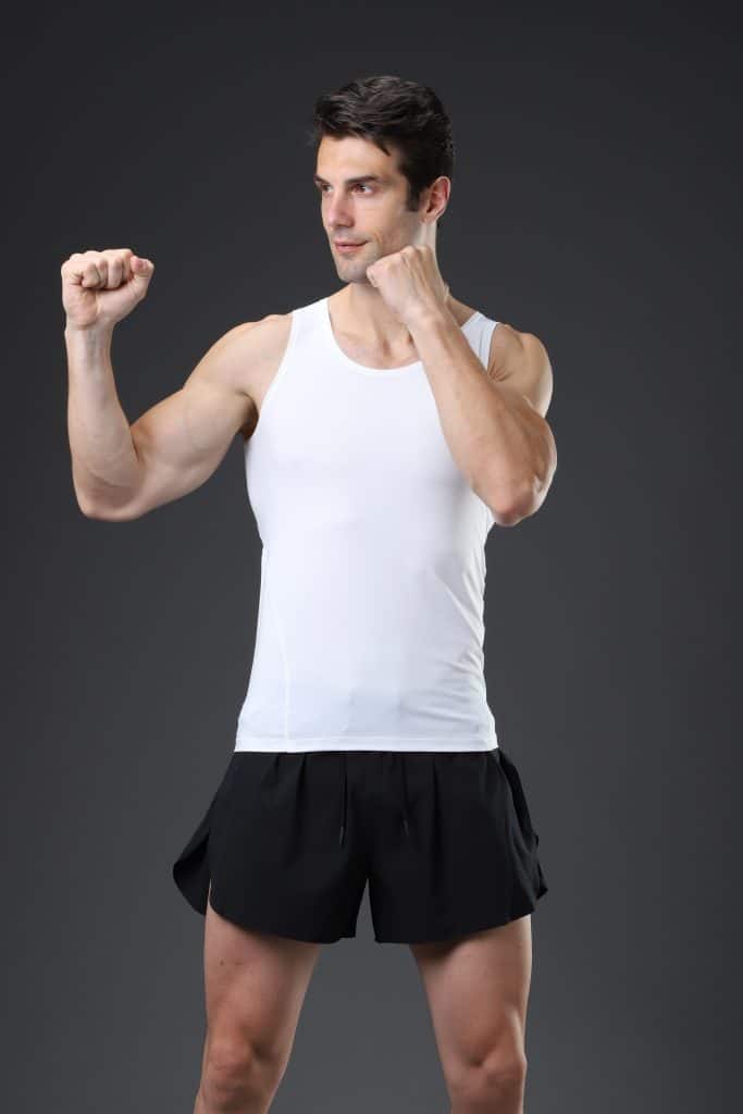 wholesale men's polyester and spandex tank top