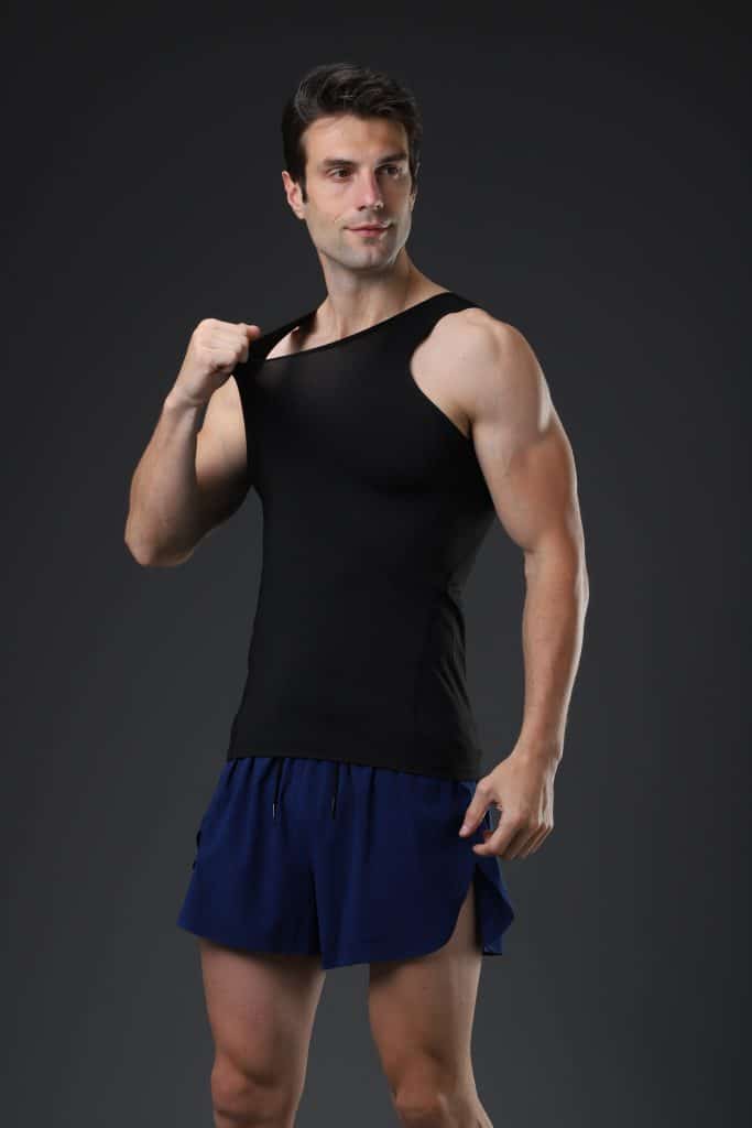 wholesale quick dry men's polyester and spandex tank top