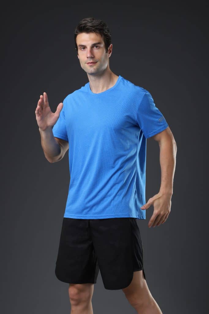 short sleeve polyester sports t shirts for men