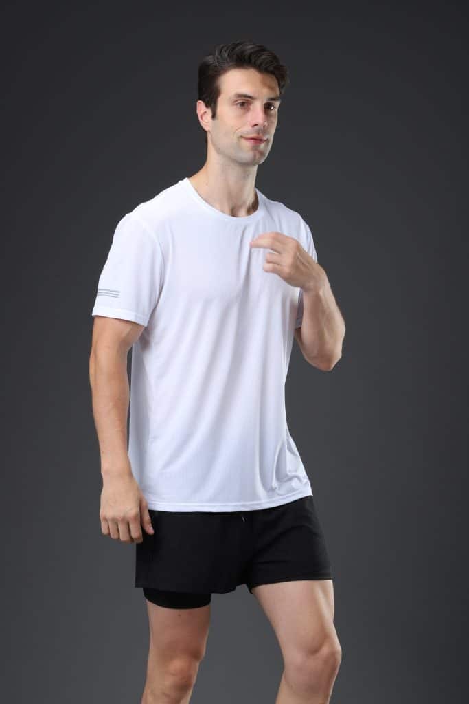 short sleeve muscle t shirt polyester sports t shirts for men