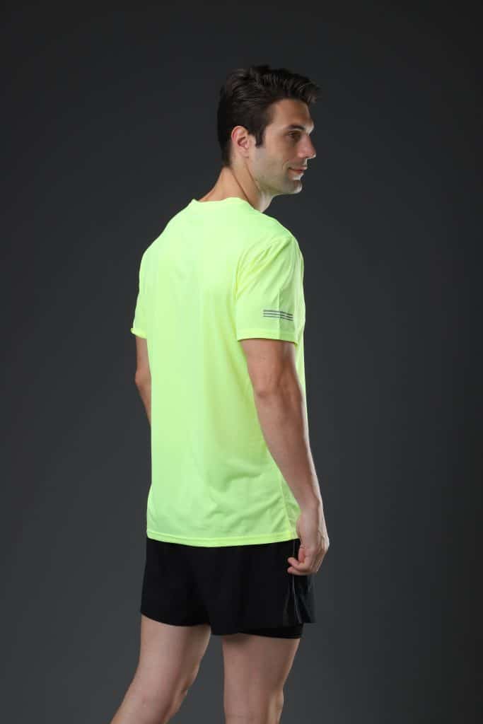 green mesh polyester sports t shirts for men