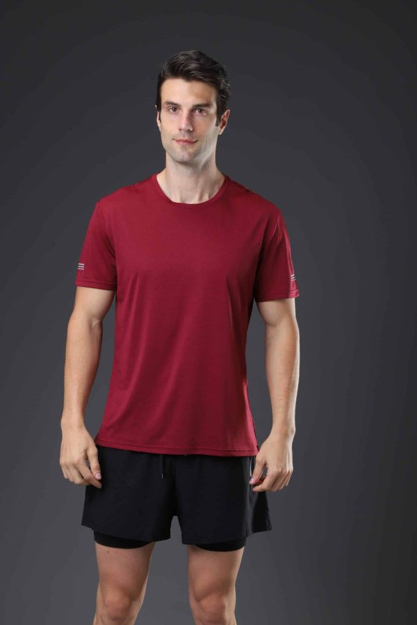 red polyester sports t shirts for men wholesale