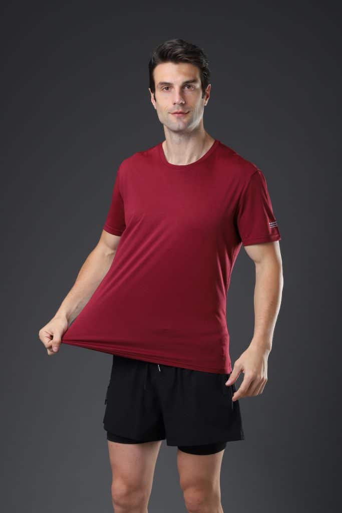 crew neck polyester sports t shirts for men