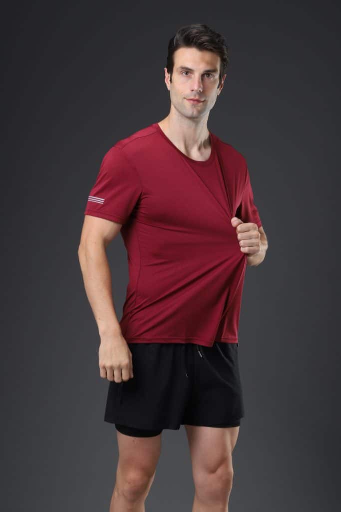 wholesale crew neck polyester sports t shirts for men