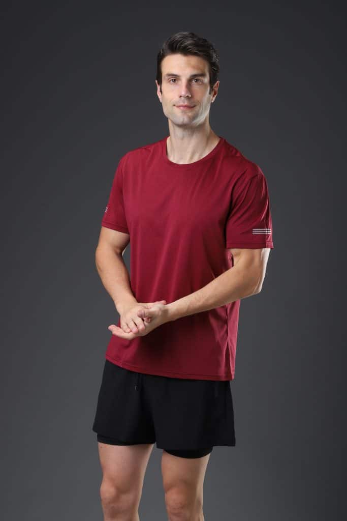 lightweight polyester sports t shirts for men