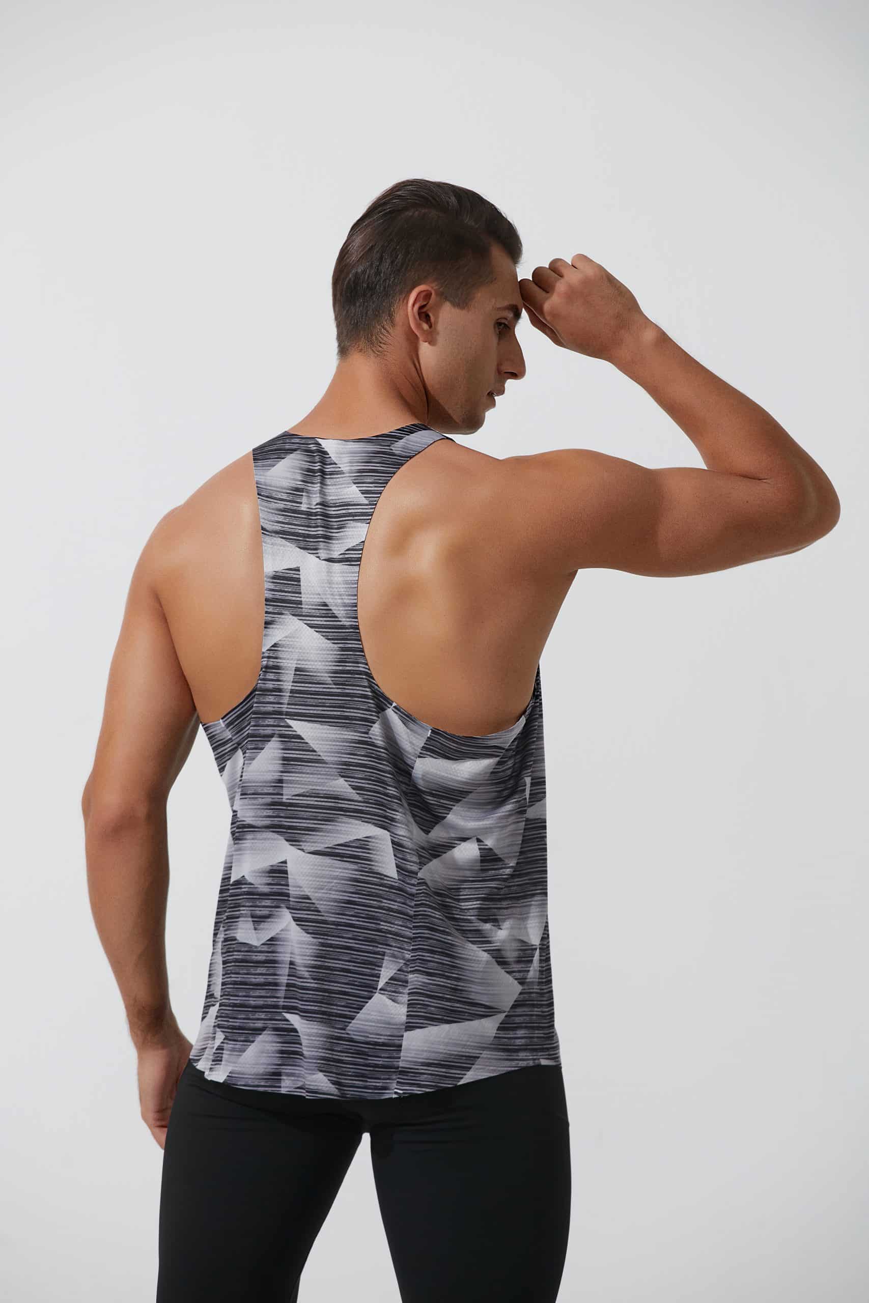 grey mens tie dye tank top