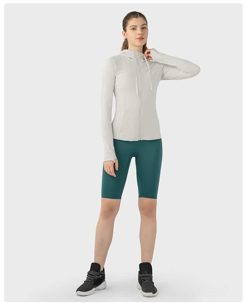 wholesale women yoga hoodie full zip