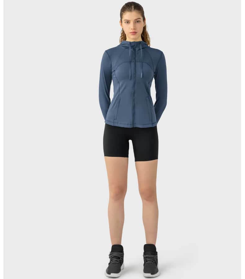 slim fit workout wholesale women yoga hoodie