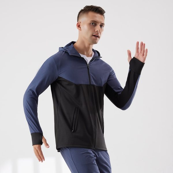 wholesale running men's windproof fleece hoodie