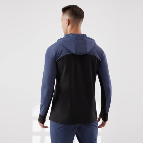 athletic men's windproof fleece hoodie wholesale