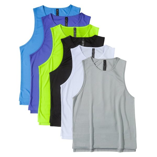 wholesale men's 100 polyester tank tops supplier