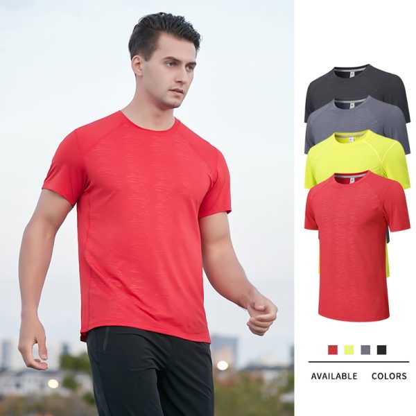 polyester spandex t shirts mens for running