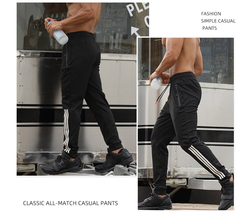 wholesale men's zip pocket sweatpants for running