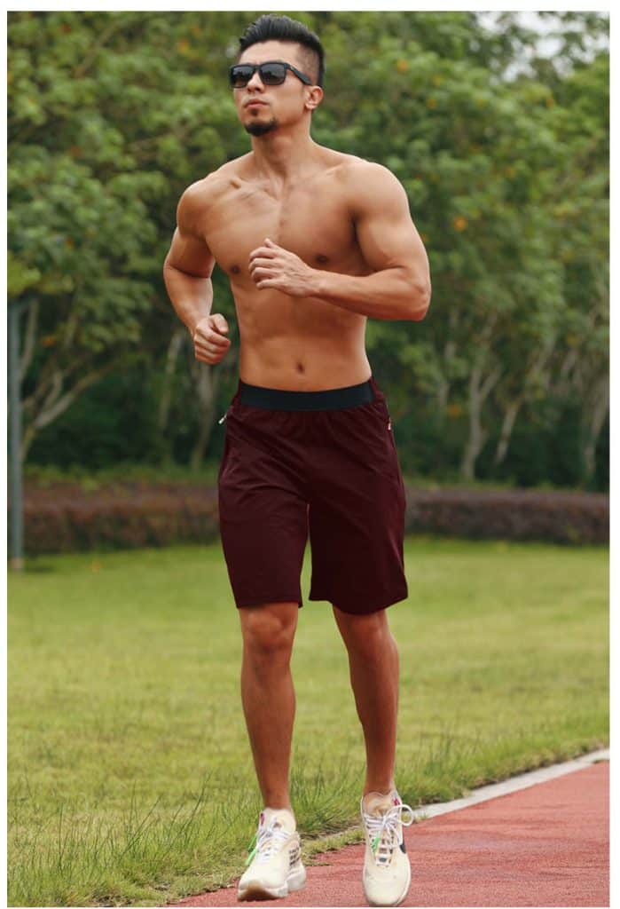 running shorts sports shorts with pockets mens