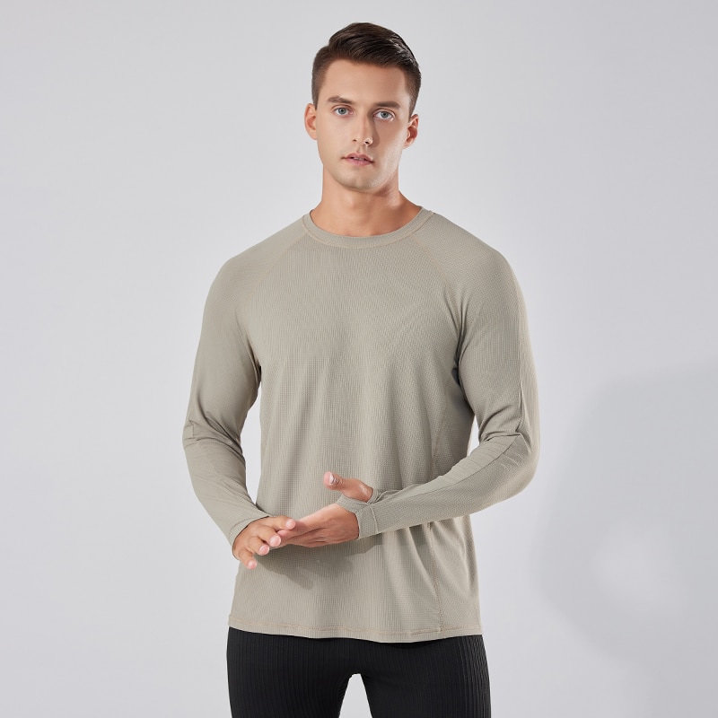 mens long sleeve sports t shirts WITH THUMB HOLE