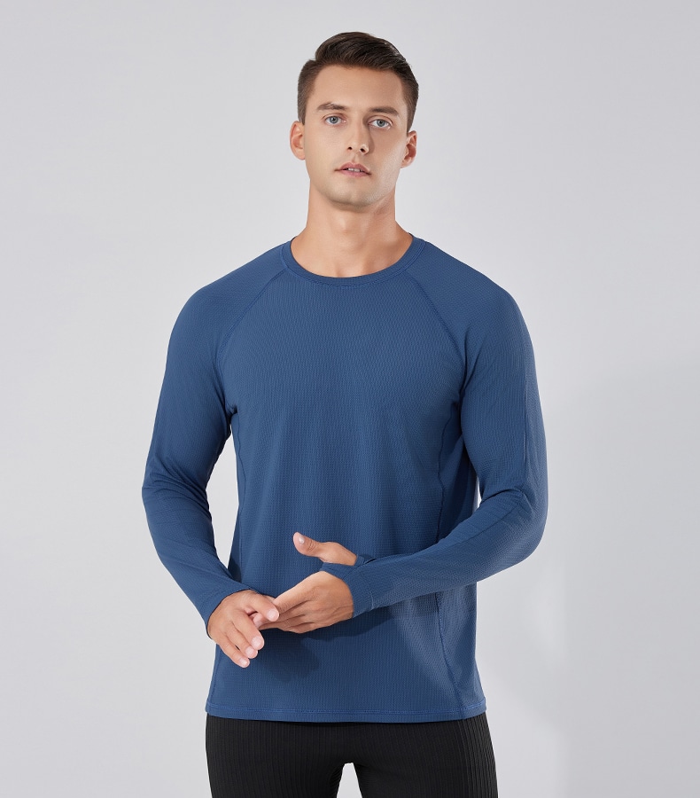 mens long sleeve sports t shirts with thumb hole