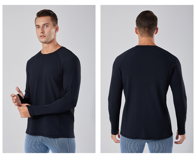 wholesale black mens long sleeve sports t shirts