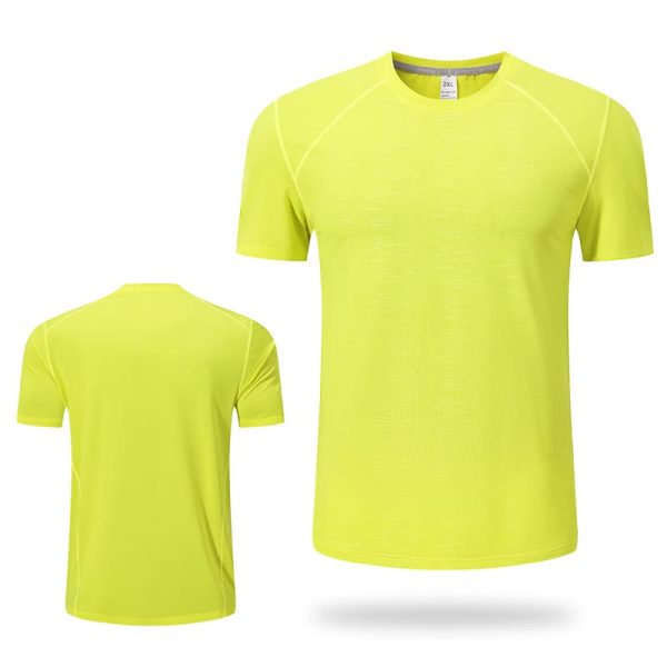 YELLOW polyester spandex t shirts mens